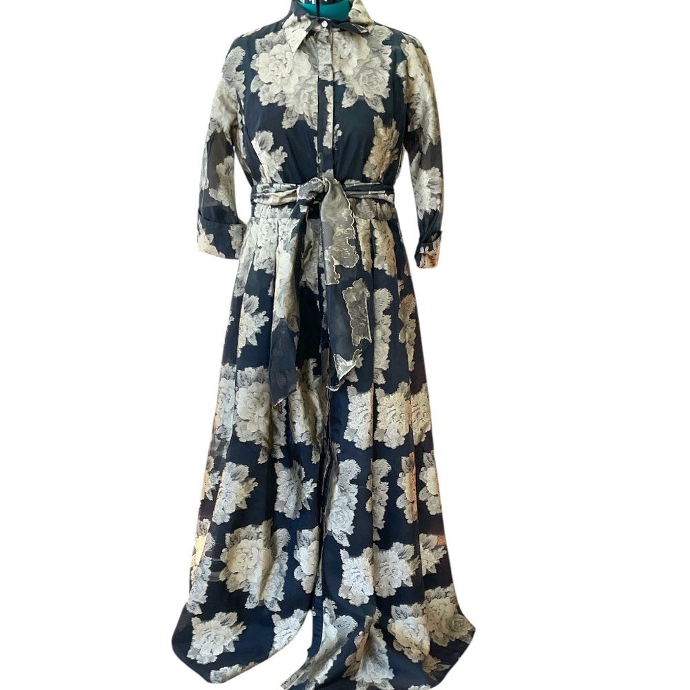 Rickie Freeman by Teri Jon size 16 Black and gold full length gown